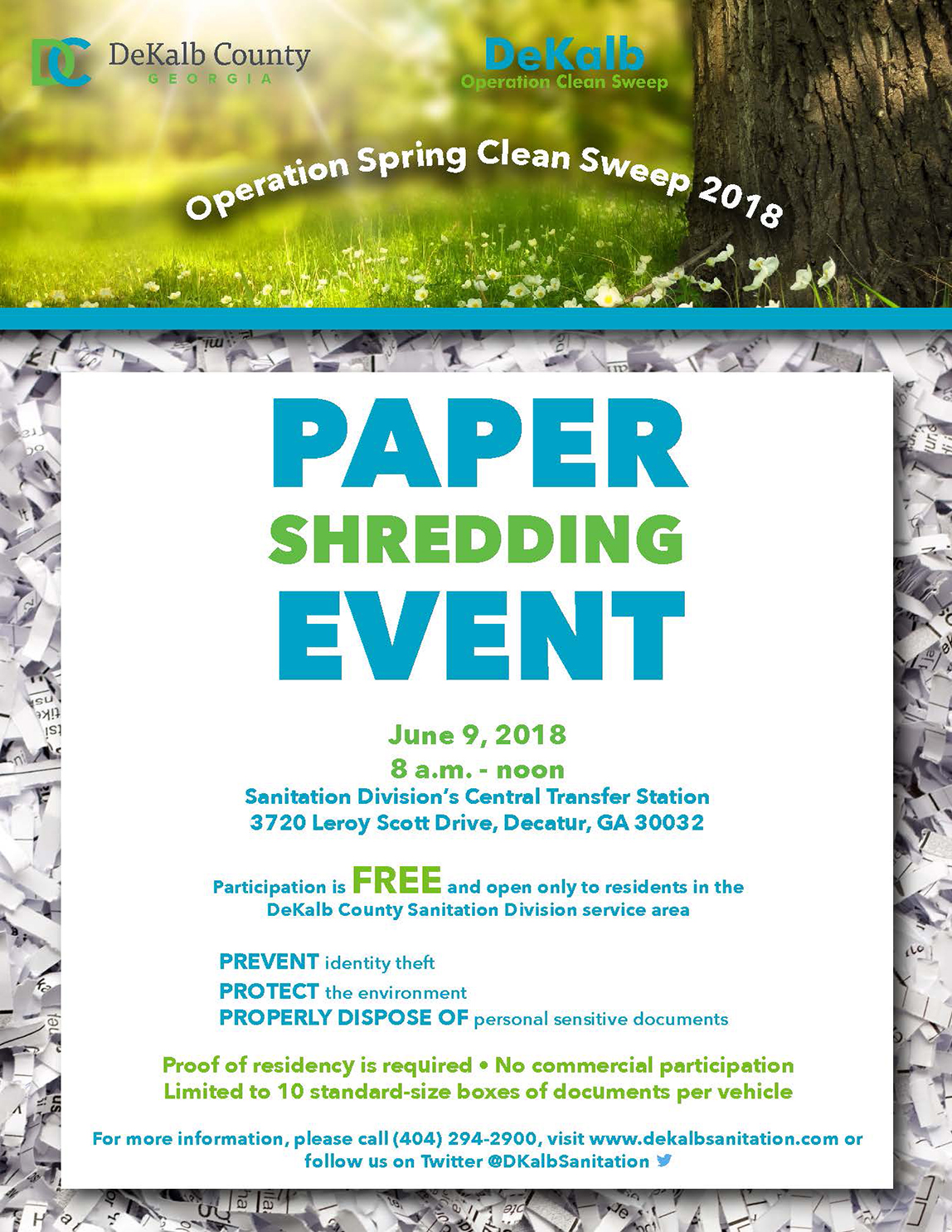 Free Paper Shredding Event DeKalb County GA